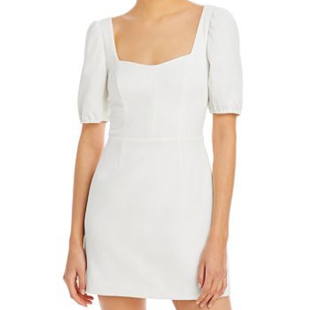 French connection whisper cut out dress size M white